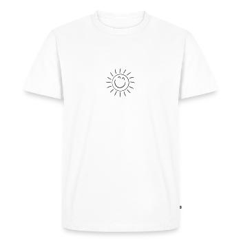 Smiling happy Sun - Men's Premium Organic T-Shirt - white - Front - Nico (187cm)