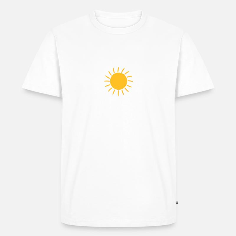 Leuchtende Sonne - Männer Premium Bio T-Shirt - Weiß