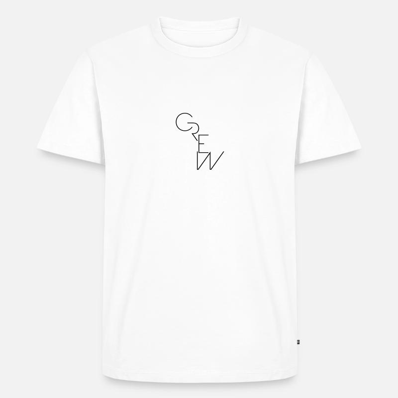 Crew - Männer Premium Bio T-Shirt - Weiß