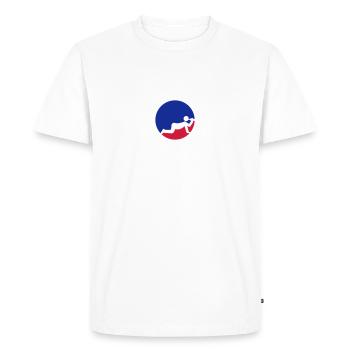 Booze baby floor beer drinking drunk - Men's Premium Organic T-Shirt - white - Front - Nico (187cm)