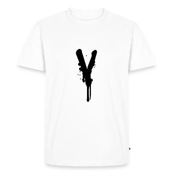Graffiti V tombe Farbklex spray - T-shirt Premium bio Homme - blanc - Devant - Nico (187cm)