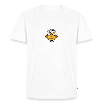 Mauvaise humeur mauvais canard - T-shirt Premium bio Homme - blanc - Devant - Nico (187cm)