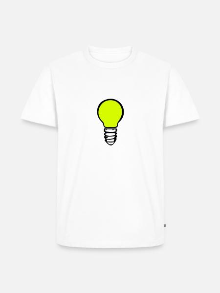 Glühbirne 3farbig - Männer Premium Bio T-Shirt - Weiß