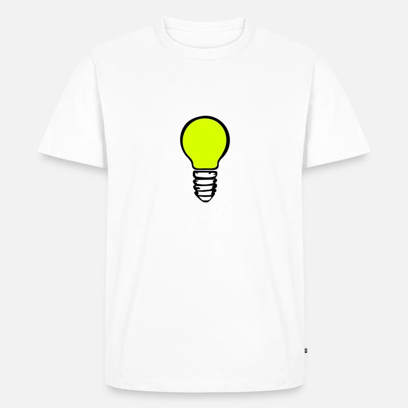 Glühbirne 3farbig - Männer Premium Bio T-Shirt - Weiß