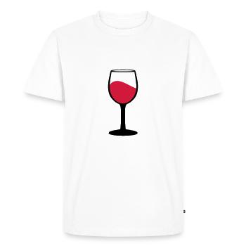 Wine glass - Men's Premium Organic T-Shirt - white - Front - Nico (187cm)