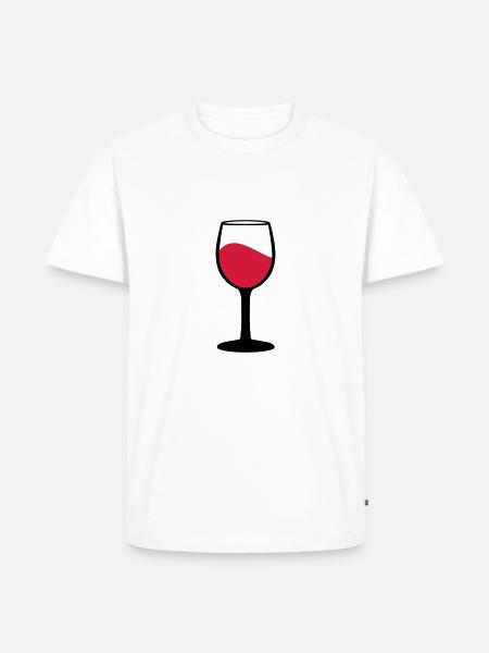 Wine glass - Men's Premium Organic T-Shirt - white