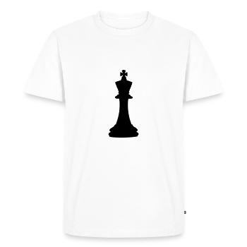 Chess King - Men's Premium Organic T-Shirt - white - Front - Nico (187cm)