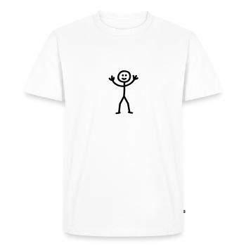 stick_figure - T-shirt Premium bio Homme - blanc - Devant - Nico (187cm)