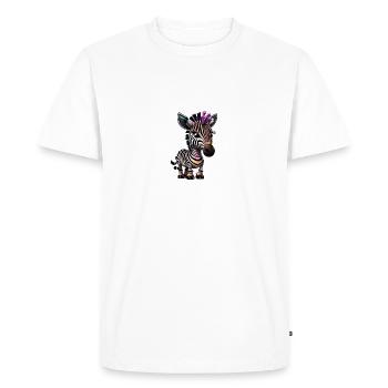 Robot zèbre - T-shirt Premium bio Homme - blanc - Devant - Nico (187cm)