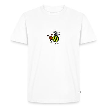 bee bee biene face Cartoon2 - Men's Premium Organic T-Shirt - white - Front - Nico (187cm)