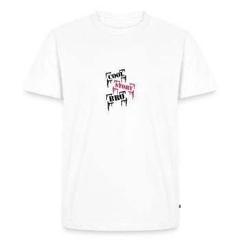 Cool Story BRO - T-shirt Premium bio Homme - blanc - Devant - Nico (187cm)