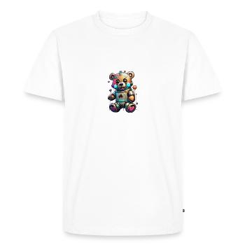 Ours robot - T-shirt Premium bio Homme - blanc - Devant - Nico (187cm)