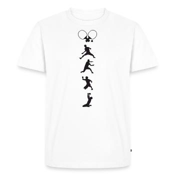 Table Tennis Bat Topspin Table Tennis Player - Men's Premium Organic T-Shirt - white - Front - Nico (187cm)