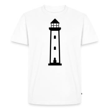 Lighthouse - Men's Premium Organic T-Shirt - white - Front - Nico (187cm)