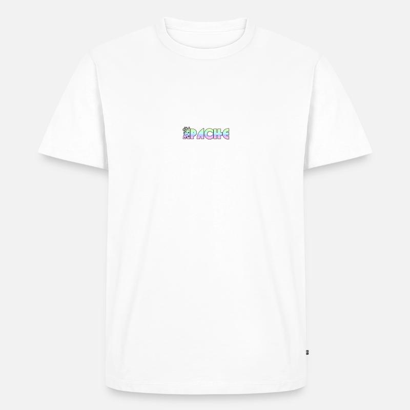 Apache Print - Männer Premium Bio T-Shirt - Weiß