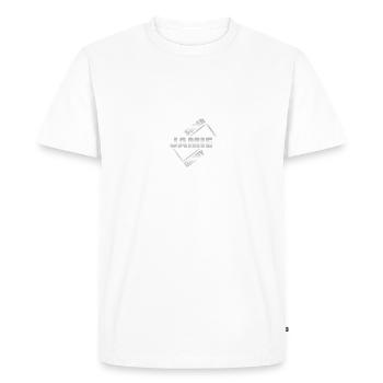 Jamie - Men's Premium Organic T-Shirt - white - Front - Nico (187cm)