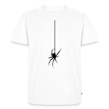 Spider on a thread - Men's Premium Organic T-Shirt - white - Front - Nico (187cm)