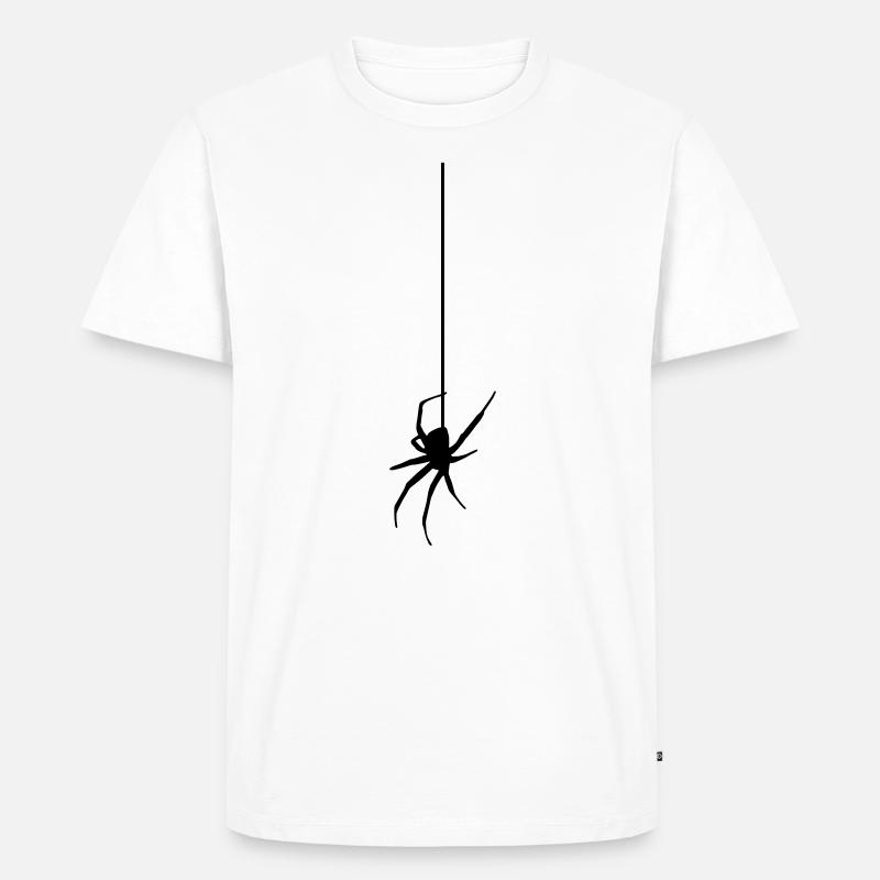 Spider on a thread - Araignée - T-shirt Premium bio Homme - blanc