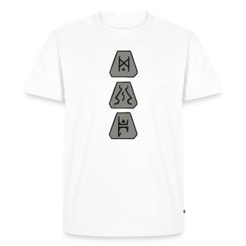 Enigma - Puzzle - Mot Rune - Armure - T-Shirt - T-shirt Premium bio Homme - blanc - Devant - Nico (187cm)