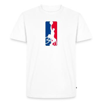 Basketball en fauteuil roulant - T-shirt Premium bio Homme - blanc - Devant - Nico (187cm)