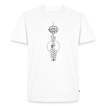 Heart Totem – Sign of Feeling Heart Symbol - Men's Premium Organic T-Shirt - white - Front - Nico (187cm)