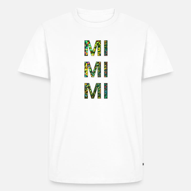 mimimi glitter - Männer Premium Bio T-Shirt - Weiß
