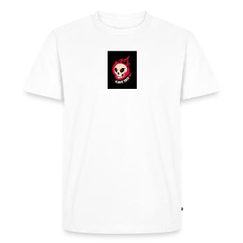 Burning Skull Rock - Men's Premium Organic T-Shirt - white - Front - Nico (187cm)