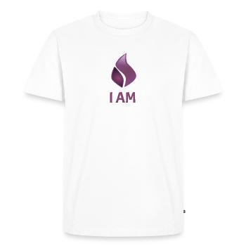 I AM I am - Men's Premium Organic T-Shirt - white - Front - Nico (187cm)