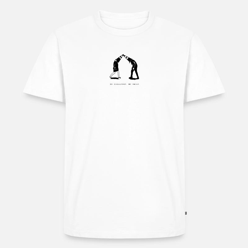 Bleib albern | WARUM NICHT - Männer Premium Bio T-Shirt - Weiß
