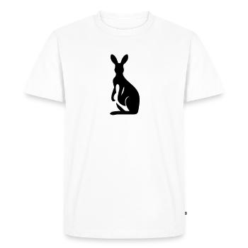 kangaroo - Men's Premium Organic T-Shirt - white - Front - Nico (187cm)