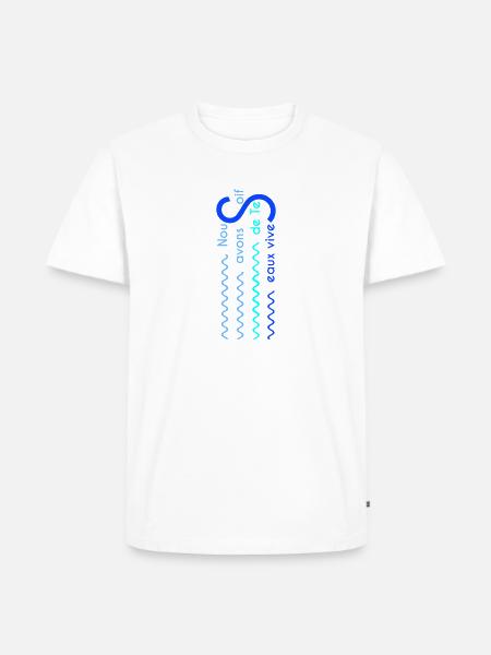 Eaux vives Version 2 - T-shirt Premium bio Homme - blanc