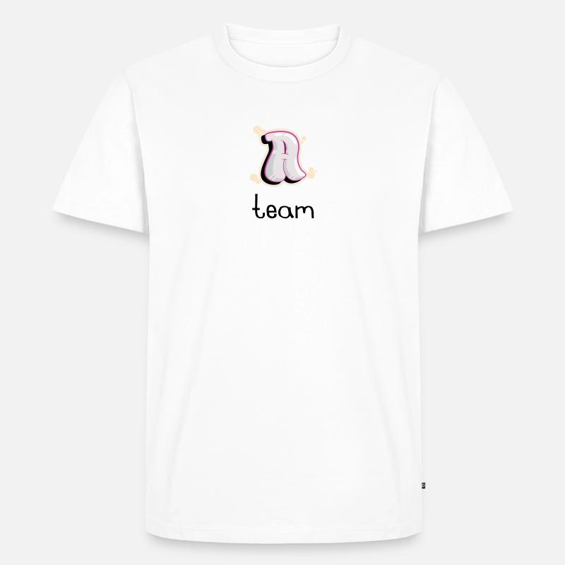 team A - Männer Premium Bio T-Shirt - Weiß