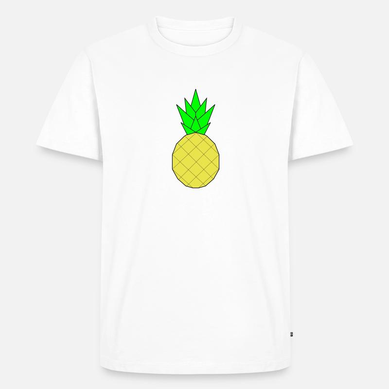 Ananas - Männer Premium Bio T-Shirt - Weiß