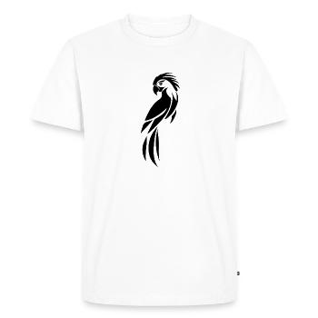 Mignon Perroquet Tatouage Portrait Oiseau Dessin - T-shirt Premium bio Homme - blanc - Devant - Nico (187cm)