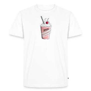 Milk shake - Men's Premium Organic T-Shirt - white - Front - Nico (187cm)