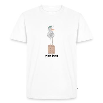 moin moin - T-shirt Premium bio Homme - blanc - Devant - Nico (187cm)