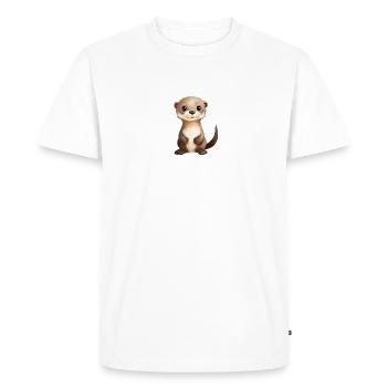 Little cute otter smiles - for babies and children - Men's Premium Organic T-Shirt - white - Front - Nico (187cm)