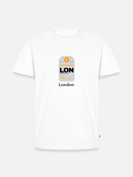 London - Men's Premium Organic T-Shirt - white