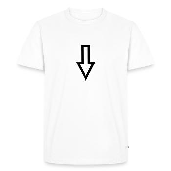 Arrow - Men's Premium Organic T-Shirt - white - Front - Nico (187cm)