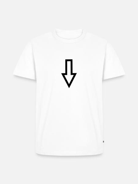 Pfeil - Männer Premium Bio T-Shirt - Weiß