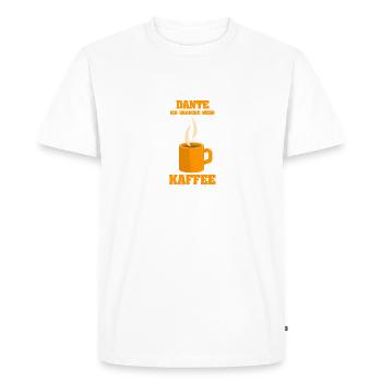 Dante as a café - Men's Premium Organic T-Shirt - white - Front - Nico (187cm)