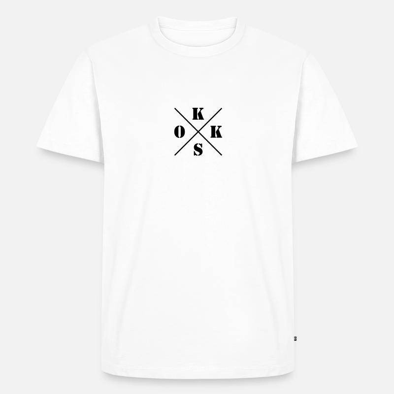 Koks Logo - Männer Premium Bio T-Shirt - Weiß