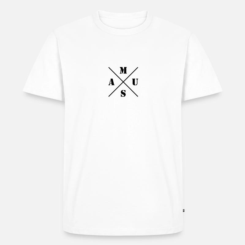 Mouse Logo - Men's Premium Organic T-Shirt - white