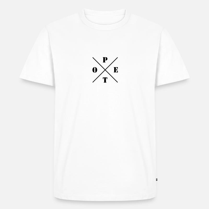 POET Logo - Männer Premium Bio T-Shirt - Weiß