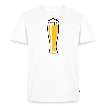 Wheat Beer Glass (Weiss Beer / Beer Drinker / 3C) - Men's Premium Organic T-Shirt - white - Front - Nico (187cm)