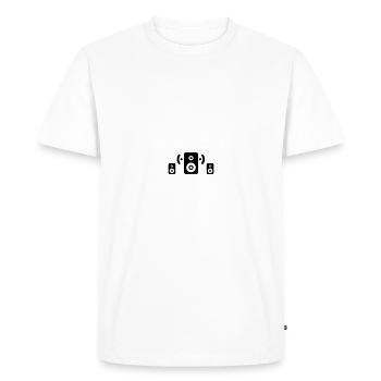 sound system - Men's Premium Organic T-Shirt - white - Front - Nico (187cm)