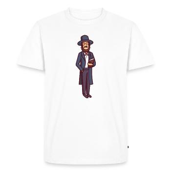 Illustration juive vintage - T-shirt Premium bio Homme - blanc - Devant - Nico (187cm)