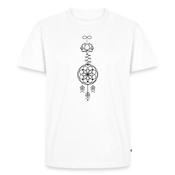 Totem des rêves – Symbole du monde des rêves - T-shirt Premium bio Homme - blanc - Devant - Nico (187cm)