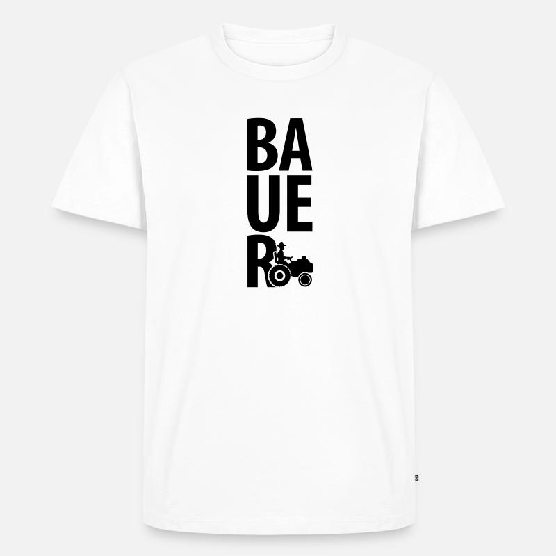 bauer_design_c1 - Männer Premium Bio T-Shirt - Weiß