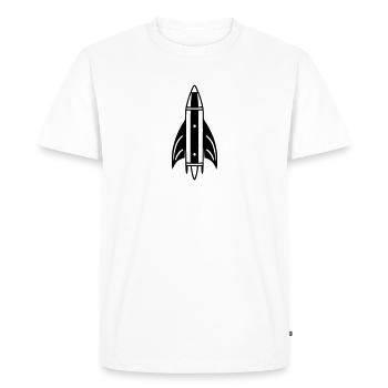 Rocket - Men's Premium Organic T-Shirt - white - Front - Nico (187cm)
